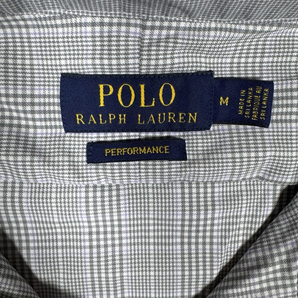 Polo Ralph Lauren Gray/white Striped Performance Long Sleeve Button Up Men's M - Picture 3 of 7